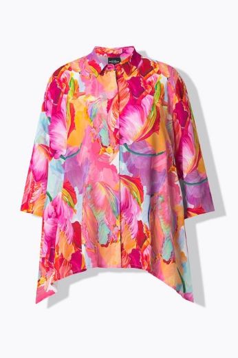 Plus size veliki brojevi Bluza 3/4 rukava A kroja za punije