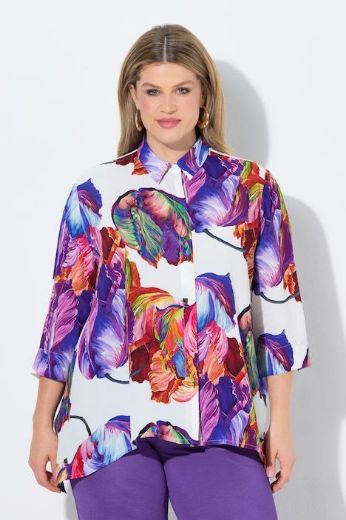 Plus size veliki brojevi Bluza 3/4 rukava A kroja za punije