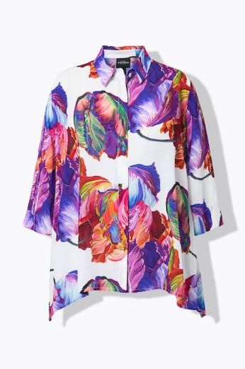 Plus size veliki brojevi Bluza 3/4 rukava A kroja za punije