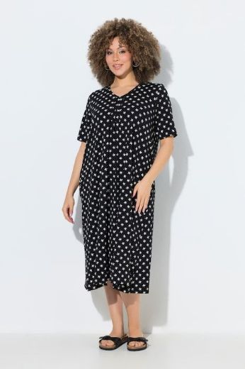 Plus size veliki brojevi Haljina midi kratkih rukava za punije