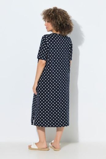 Plus size veliki brojevi Haljina midi kratkih rukava za punije