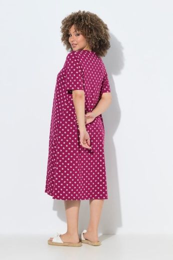 Plus size veliki brojevi Haljina midi kratkih rukava za punije
