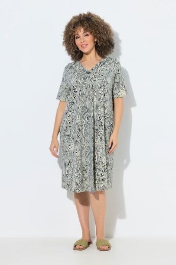 Plus size veliki brojevi Haljina kratkih rukava A kroja za punije