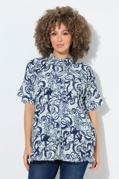 Veliki brojevi Bluza kratkih rukava šireg kroja moda za punije