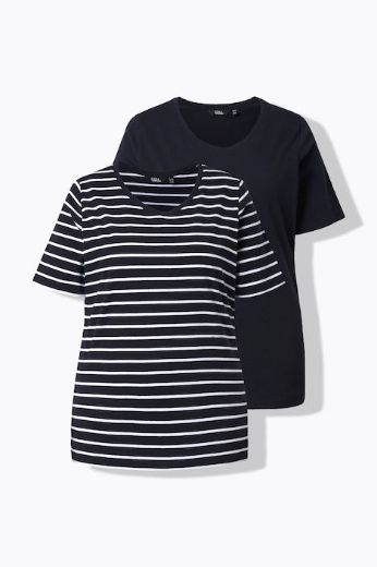 Plus size veliki brojevi Majica kratkih rukava 2 u paketu za punije