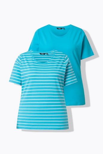 Plus size veliki brojevi Majica kratkih rukava 2 u paketu za punije