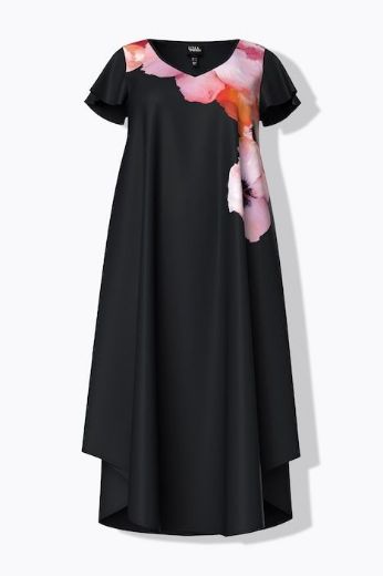 Plus size veliki brojevi Haljina midi A kroja cvjetnog printa za punije