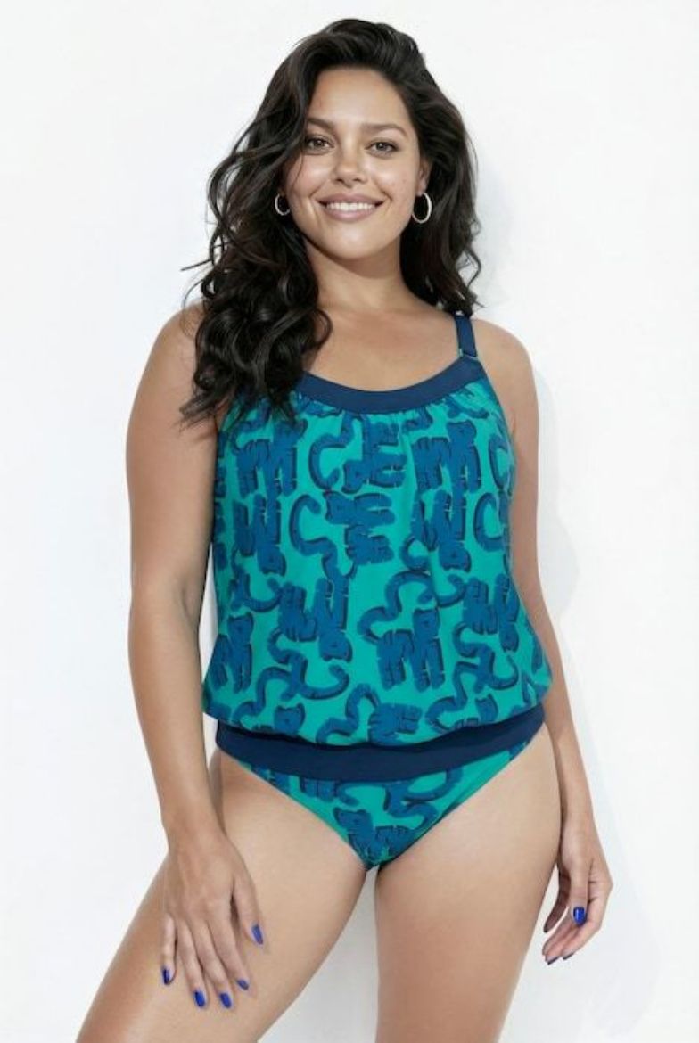 Plus size veliki brojevi Kupaći kostim tankini mekanih košarica sa podesivim naramenicama za punije