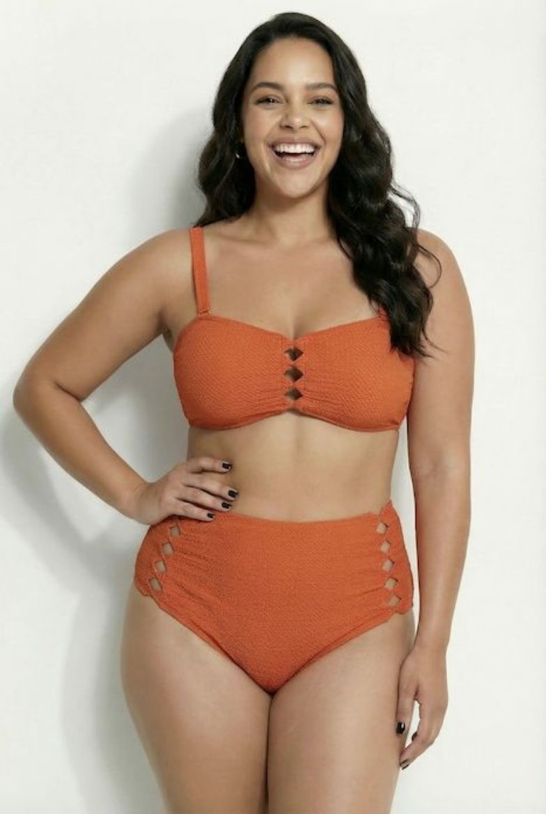 Plus size veliki brojevi Kupaći kostim bikini mekanih košarica i podesivih naramenica za punije