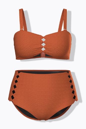 Plus size veliki brojevi Kupaći kostim bikini mekanih košarica i podesivih naramenica za punije