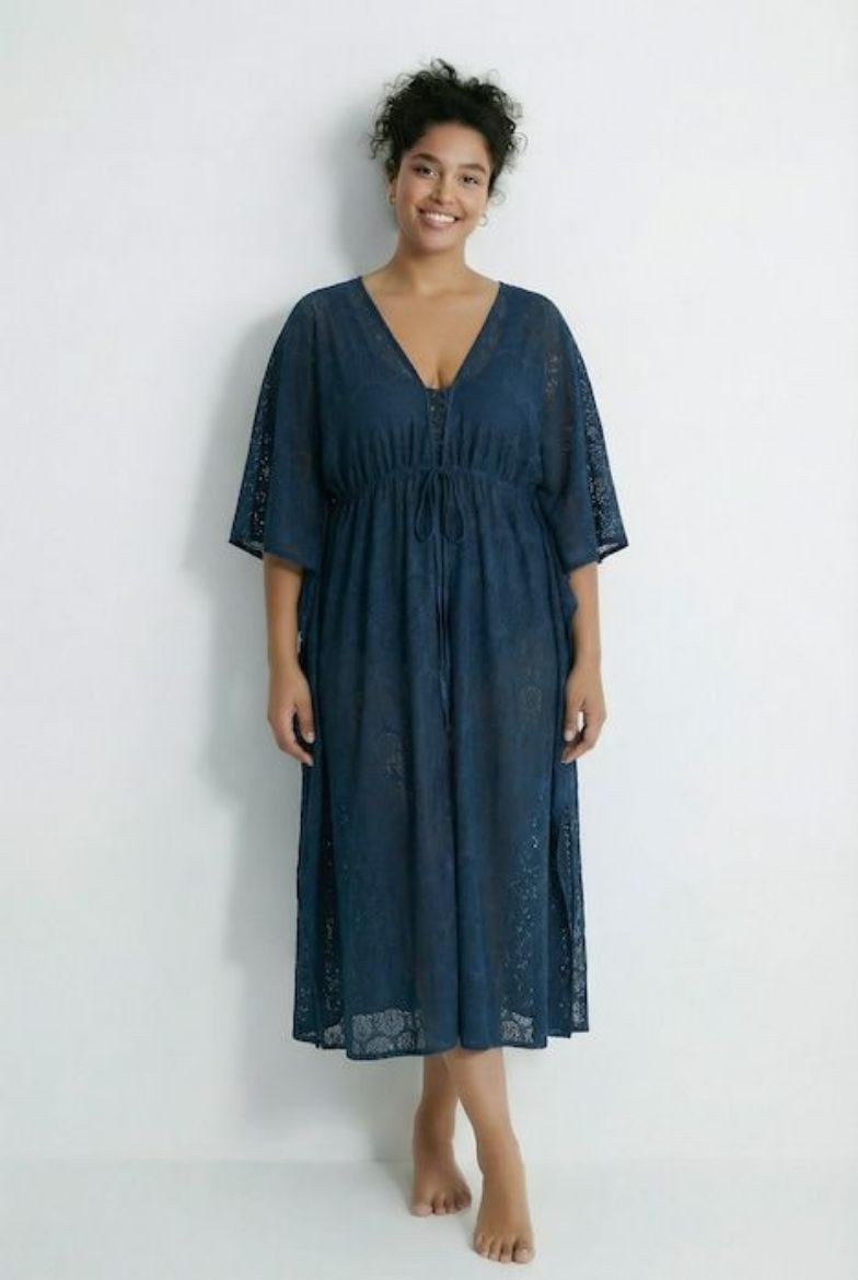 Plus size veliki brojevi Kaftan V izreza s kratkim rukavima za punije