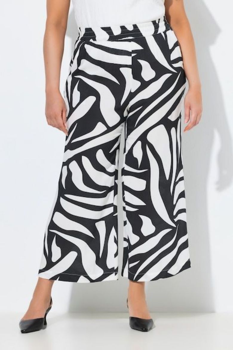 Plus size veliki brojevi Hlače širokih nogavuica zebra uzorka za punije