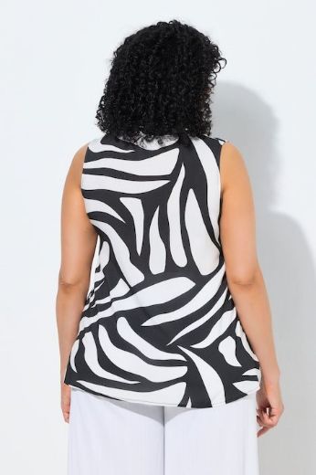 Plus size veliki brojevi Majica bez rukava zebra uzorka za punije