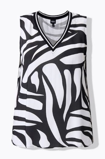 Plus size veliki brojevi Majica bez rukava zebra uzorka za punije
