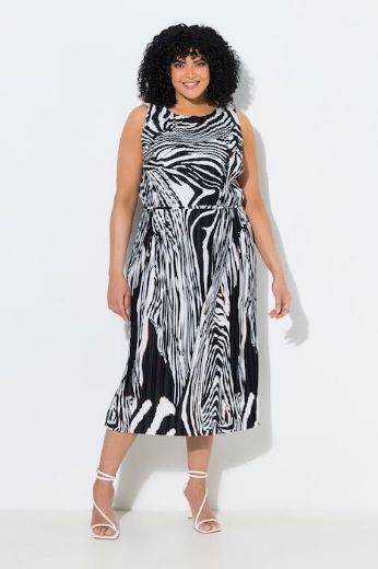Plus size veliki brojevi Haljina midi bez rukava za punije