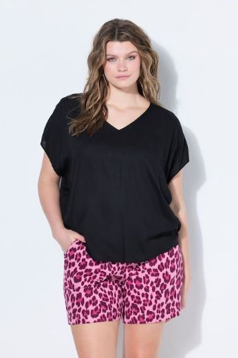 Plus size veliki brojevi Majica kratkih rukava V ovratnika za punije