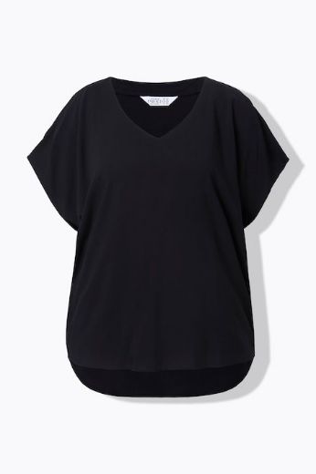 Plus size veliki brojevi Majica kratkih rukava V ovratnika za punije