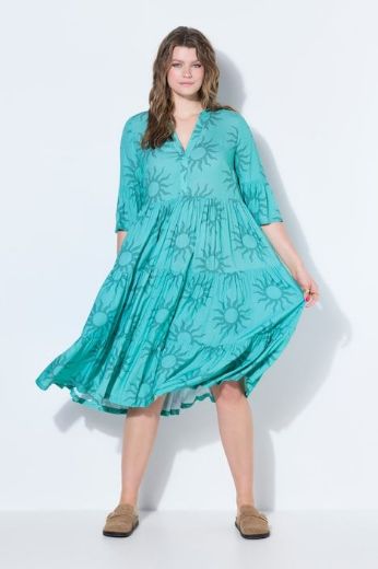 Plus size veliki brojevi Haljina midi A kroja za punije