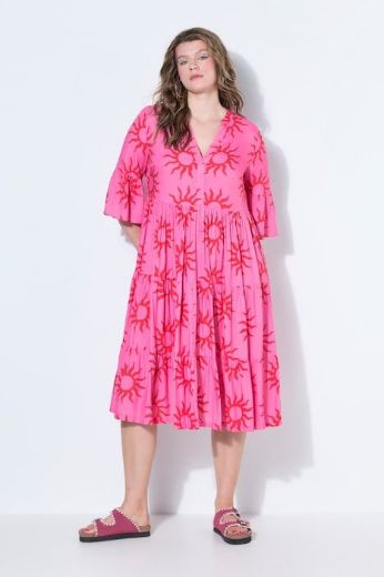 Plus size veliki brojevi Haljina midi A kroja za punije