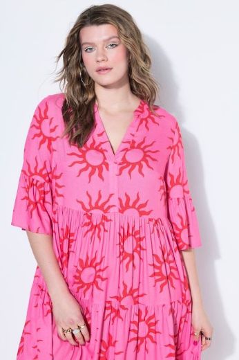 Plus size veliki brojevi Haljina midi A kroja za punije