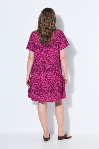 Plus size veliki brojevi Haljina kratkih rukava A kroja za punije