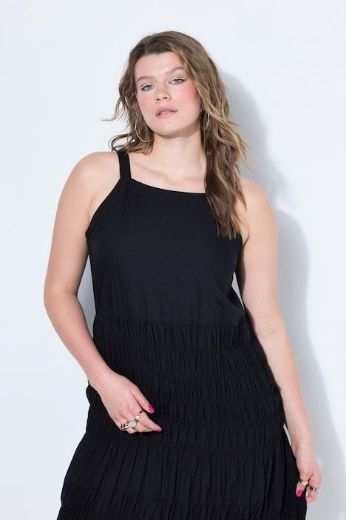 Plus size veliki brojevi Haljina midi bez rukava A kroja za punije