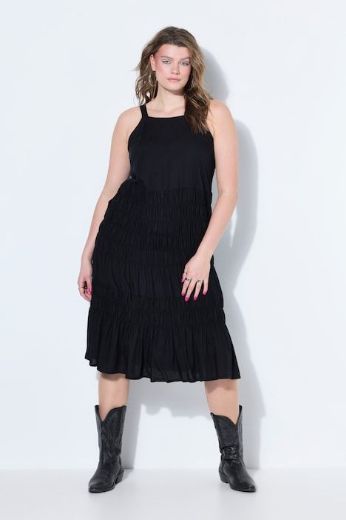 Plus size veliki brojevi Haljina midi bez rukava A kroja za punije