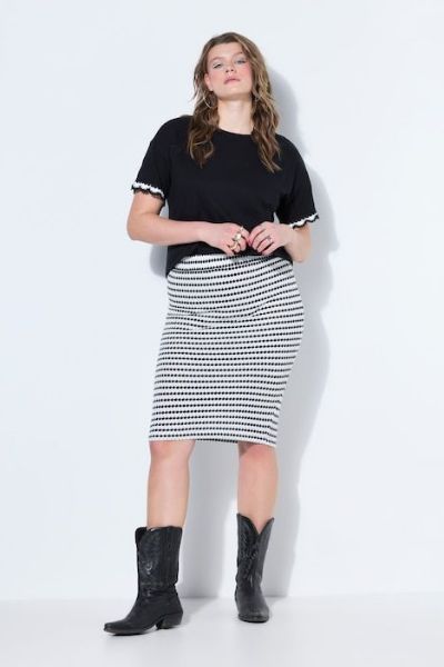 Veliki brojevi Haljina midi strukirana moda za punije