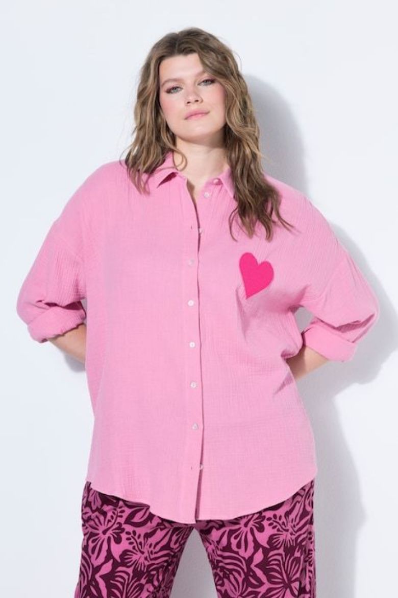 Plus size veliki brojevi Bluza šireg kroja od muslina za punije