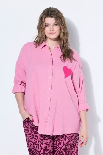 Plus size veliki brojevi Bluza šireg kroja od muslina za punije