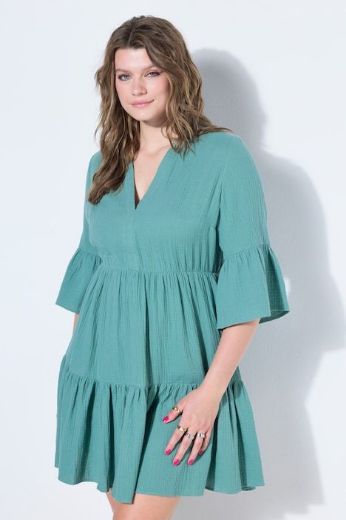 Plus size veliki brojevi Haljina kratkih rukava A kroja za punije