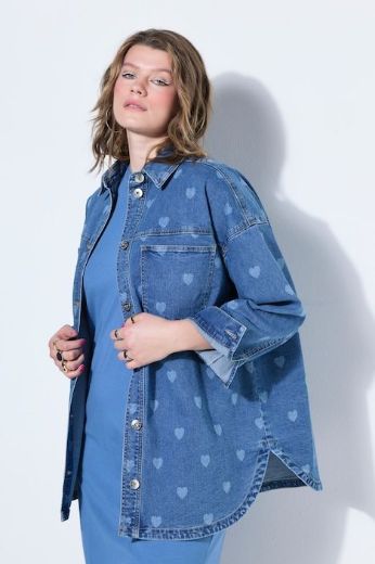 Plus size veliki brojevi Košulja traper šireg kroja za punije