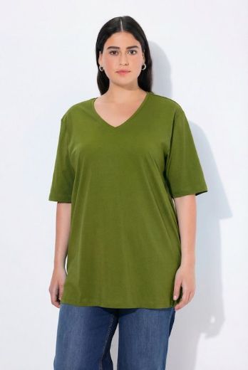 Plus size veliki brojevi Majica V izrez Basic za punije