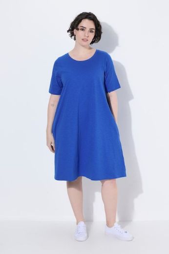Plus size veliki brojevi Haljina Midi kratkih rukava A kroja za punije