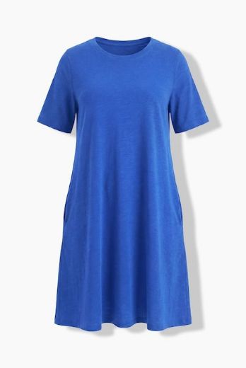 Plus size veliki brojevi Haljina Midi kratkih rukava A kroja za punije