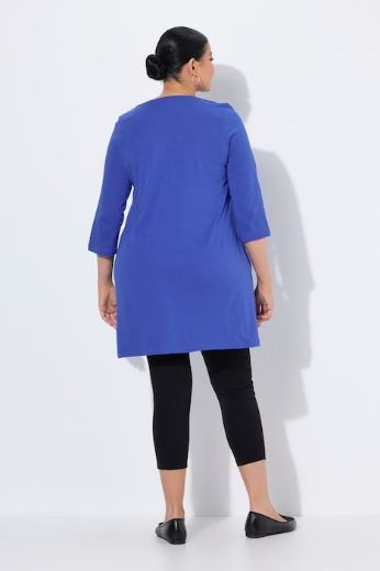 Plus size veliki brojevi Majica 3/4 rukava dužeg A kroja za punije