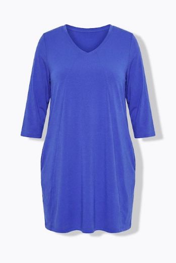 Plus size veliki brojevi Majica 3/4 rukava dužeg A kroja za punije