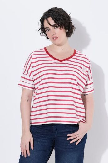 Plus size veliki brojevi Majica kratkih rukava V ovratnika za punije