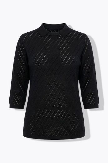 Plus size veliki brojevi Pulover 3/4 rukava s polo kragnom za punije