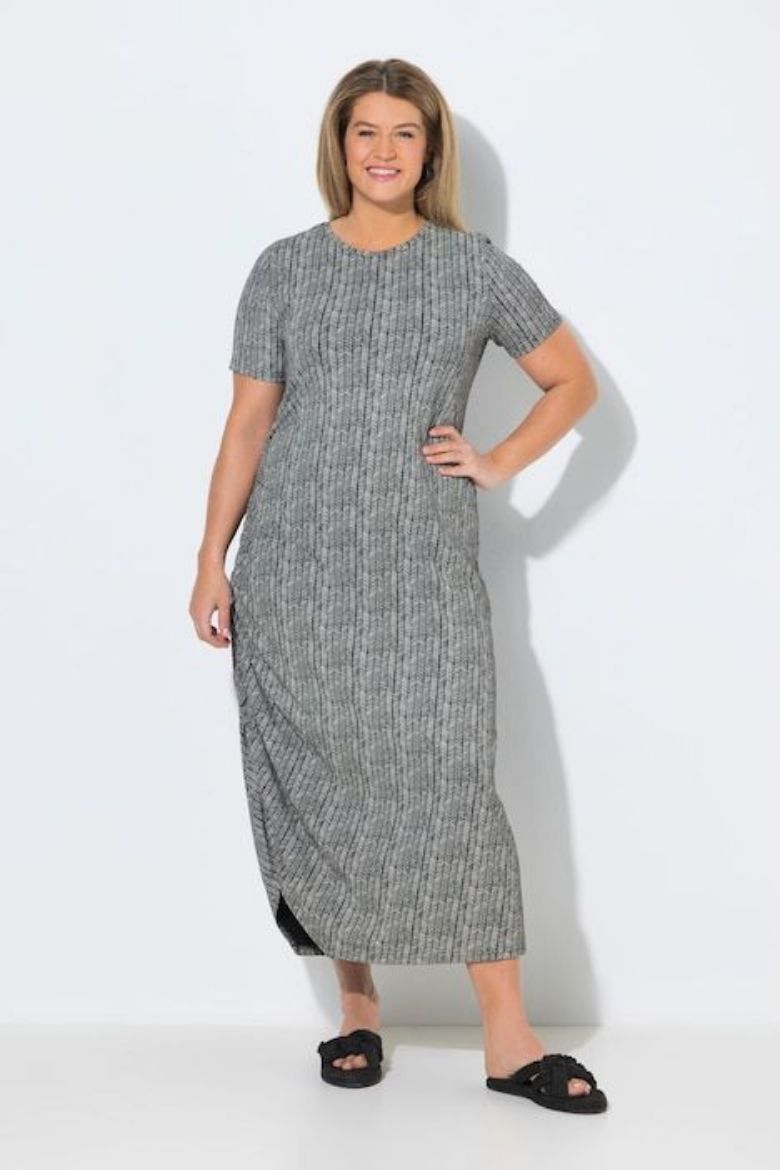 Plus size veliki brojevi Haljina maxi 3/4 rukava za punije