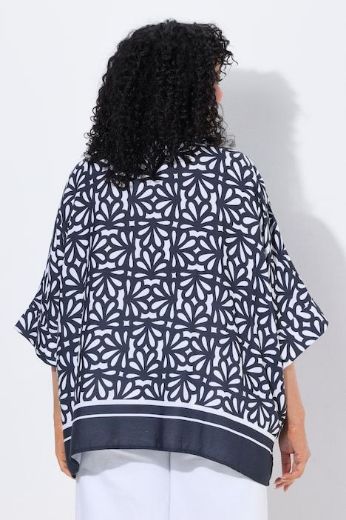 Plus size veliki brojevi Bluza 3/4 rukava asimetričnog kroja za punije