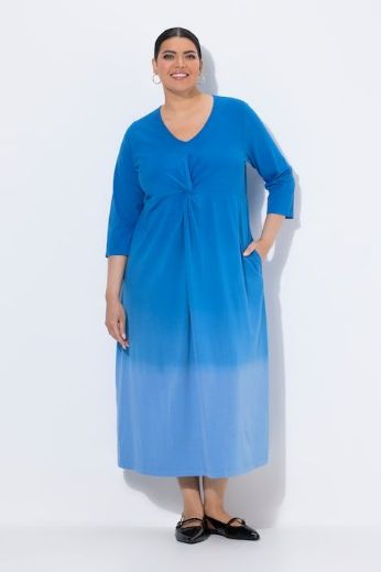 Plus size veliki brojevi Haljina maxi 3/4 rukava za punije