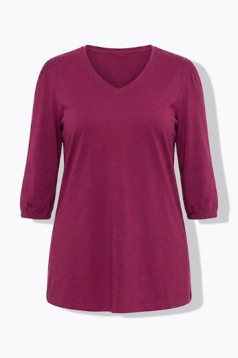 Plus size veliki brojevi Majica 3/4 rukava V ovratnika za punije