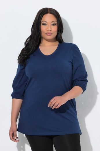 Plus size veliki brojevi Majica 3/4 rukava V ovratnika za punije