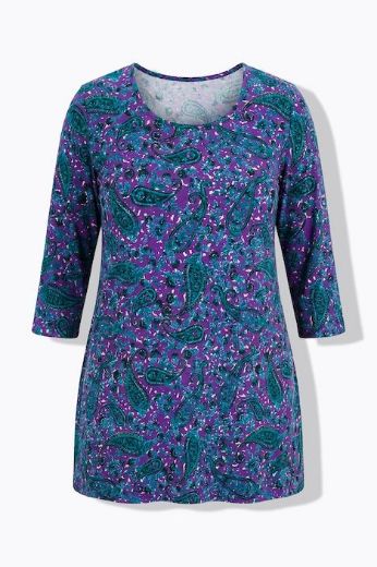 Plus size veliki brojevi Majica 3/4 rukava dužeg kroja za punije