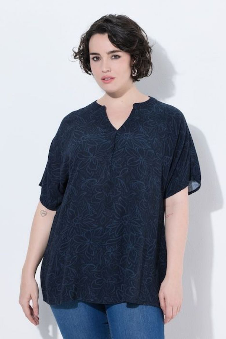 Plus size veliki brojevi Bluza kratkih rukava A kroja za punije