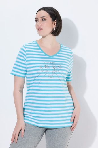 Plus size veliki brojevi Majica kratkih rukava V ovratnika za punije