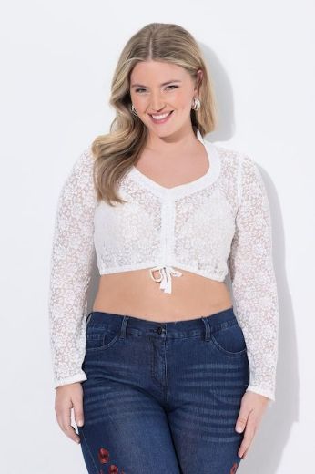 Plus size veliki brojevi Bluza dugih rukava kraćeg kroja za punije