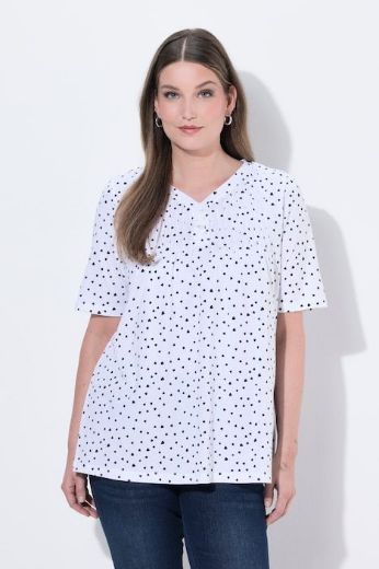 Plus size veliki brojevi Majica kratkih rukava V ovratnika za punije