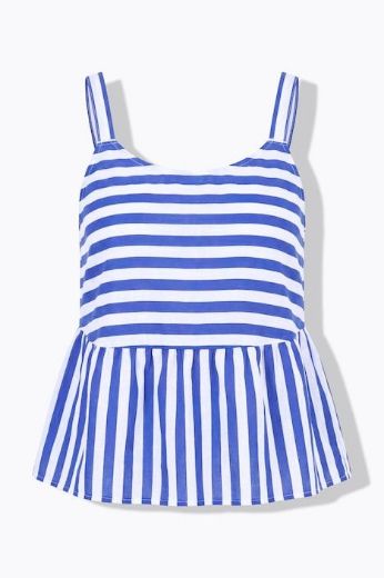 Plus size veliki brojevi Top na pruge za punije
